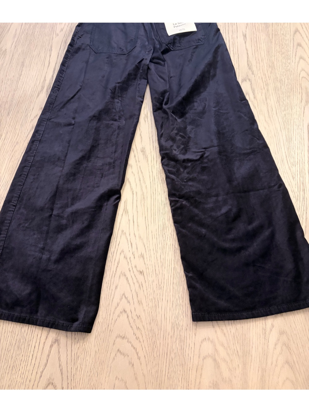 NWT Frame Le-Slim Palazzo Modernest Pocket Jean in Navy Velvet Size 26 - Picture 8 of 14